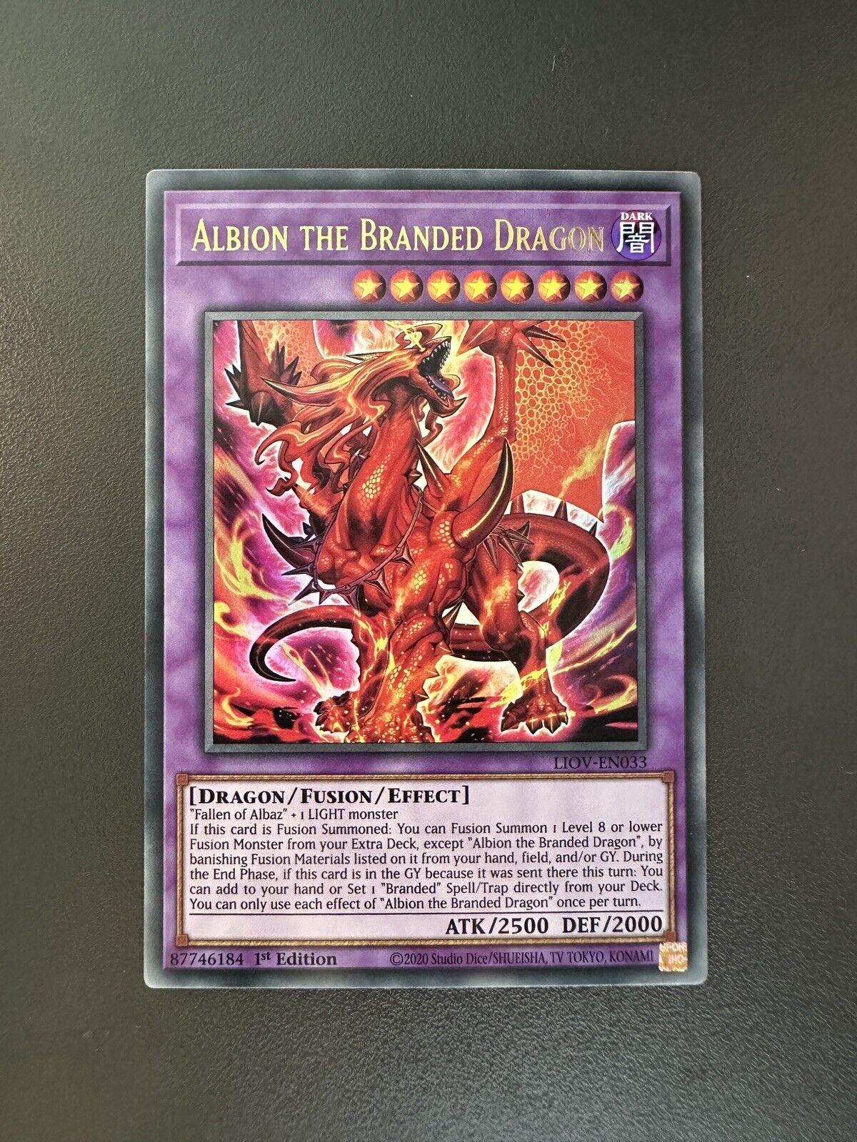 Albion The Branded Dragon LIOV-EN033 Ultra Rare 1st Edition NM/M YuGiOh Card