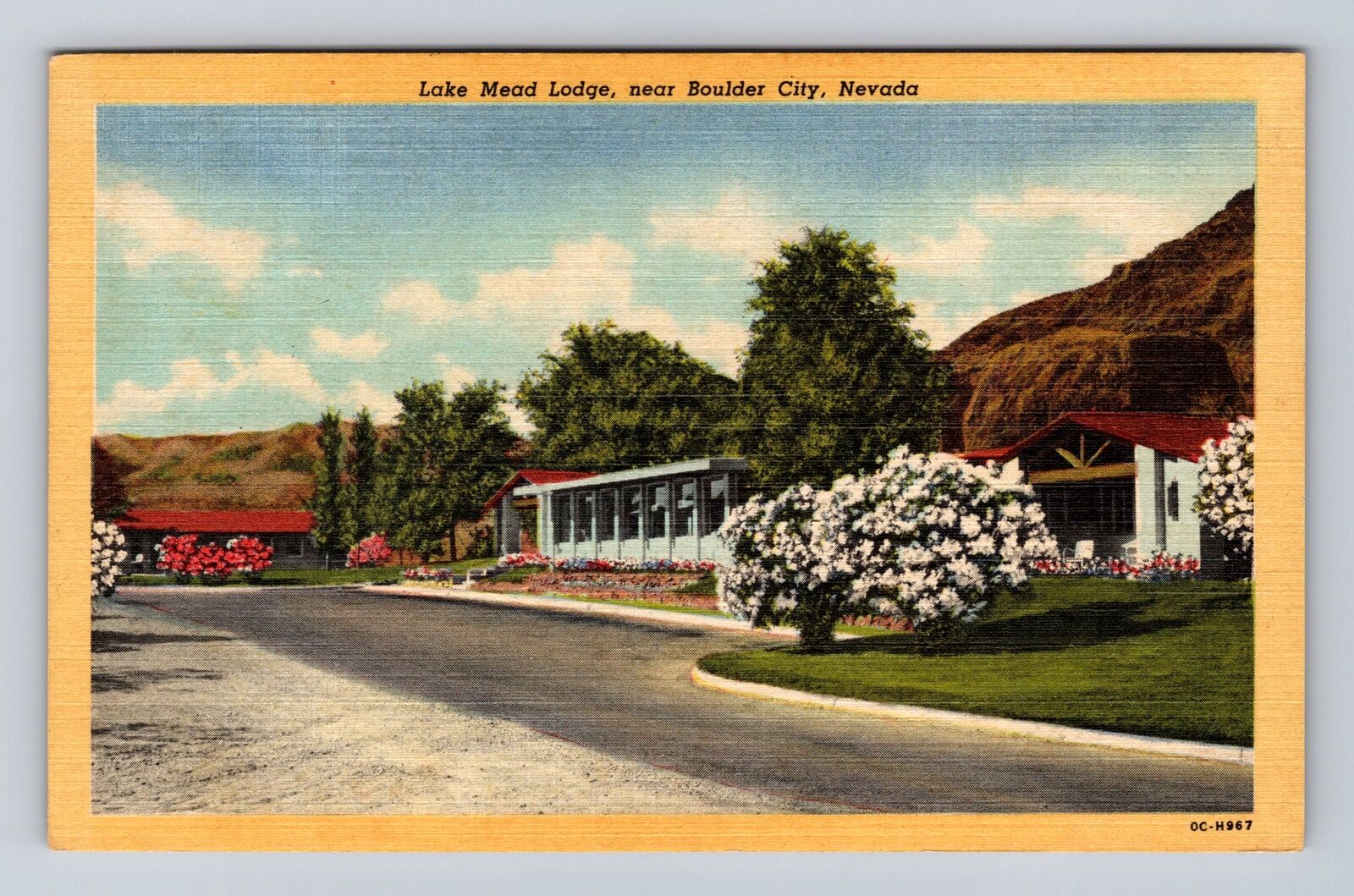 Boulder City NV-Nevada, Lake Mead Lodge, Advertisement, Vintage Postcard