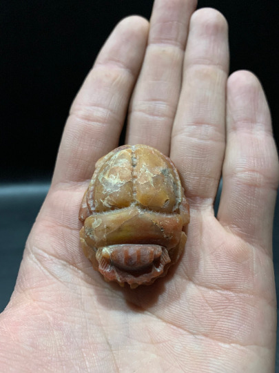 Gorgeous Egyptian Scarab made of Agate stone with amazing natural color