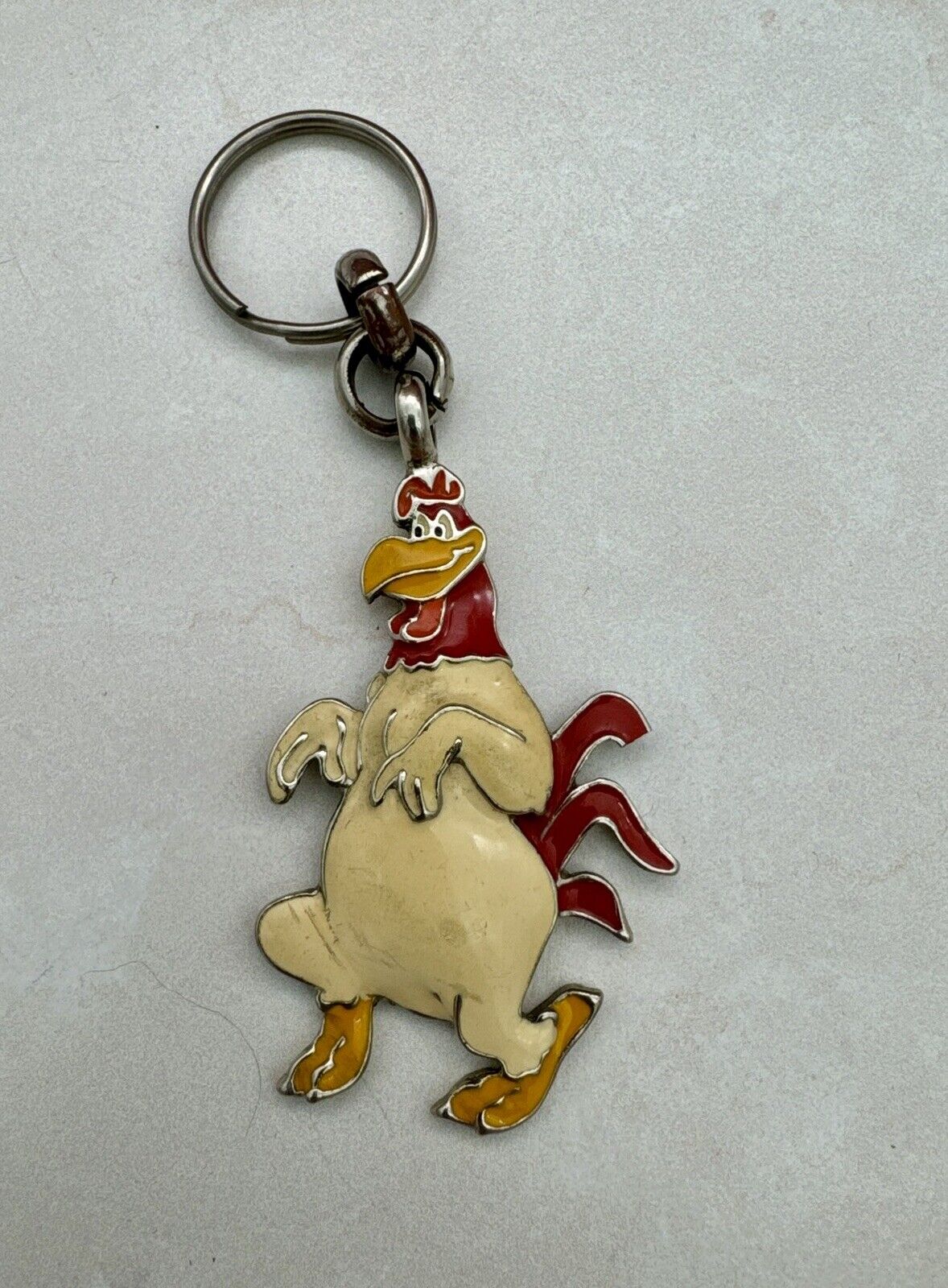 Foghorn  Leghorn Metal  Keychain Key Ring Looney Tunes Rooster WARNER BROS 1994