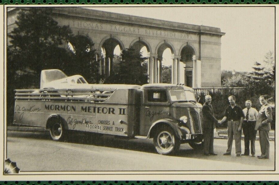 Federal Motor Truck 1936 Mormon Meteor II Bonneville Vintage Print Photo 1976