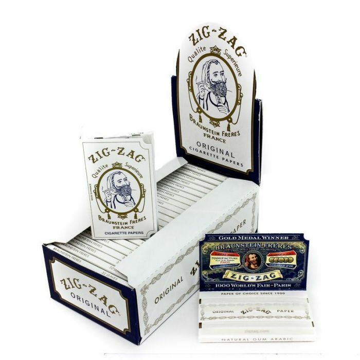 Zig-Zag White - Box 24x PACKS - Zig Zag Single Wide 1.0 Rolling Papers Tobacco