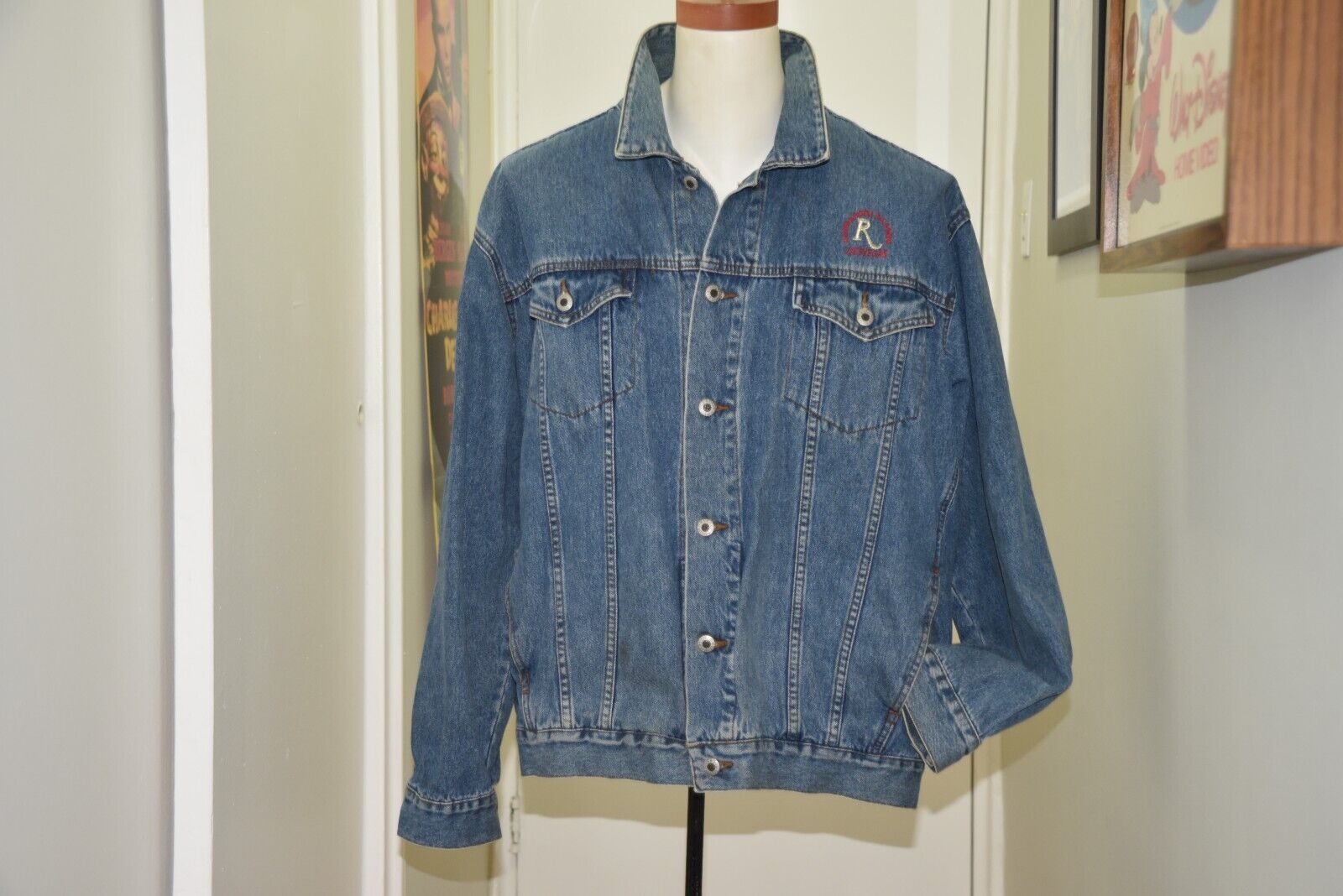 MENS VTG RIVIERA HOTEL AND CASINO of LAS VEGAS JEANS JACKET L SALE+FREE SHIPPING