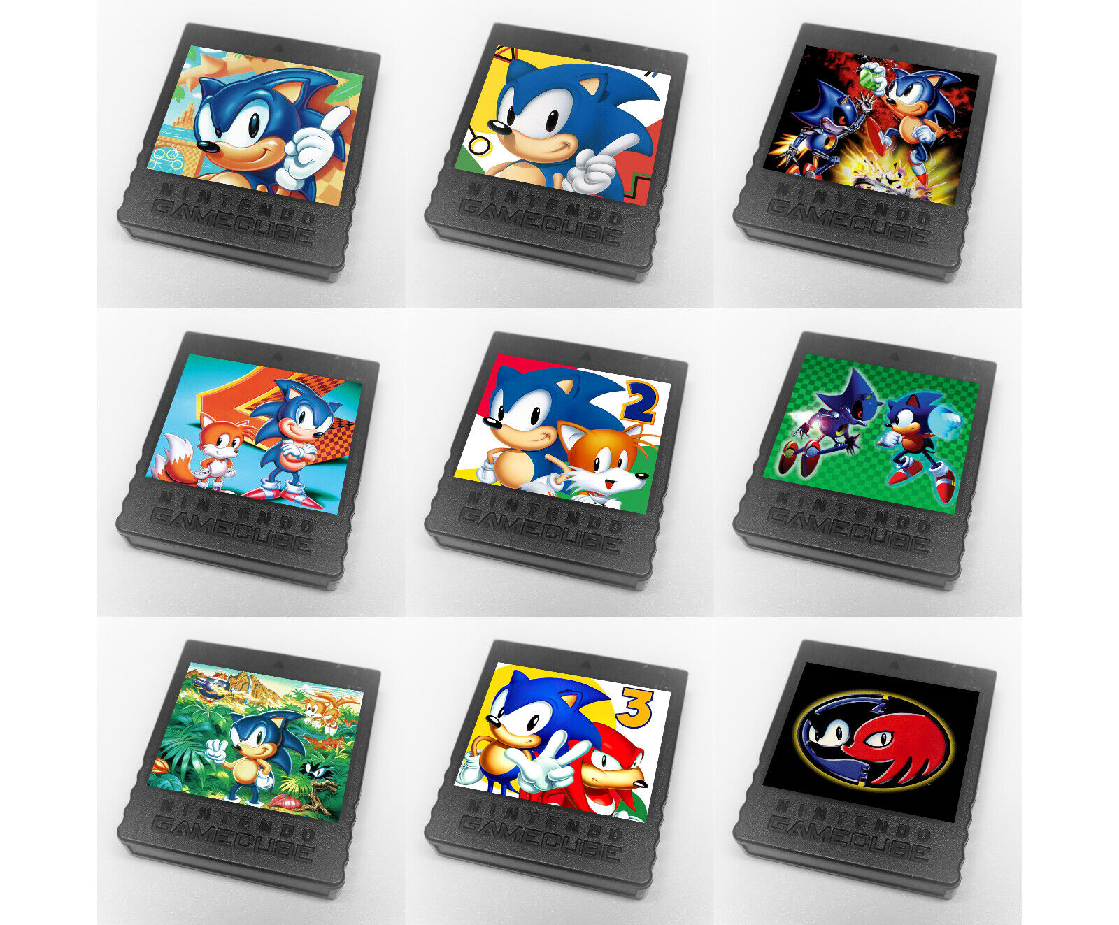 Classic Sonic The Hedgehog Collection - Custom GameCube Memory Card Stickers