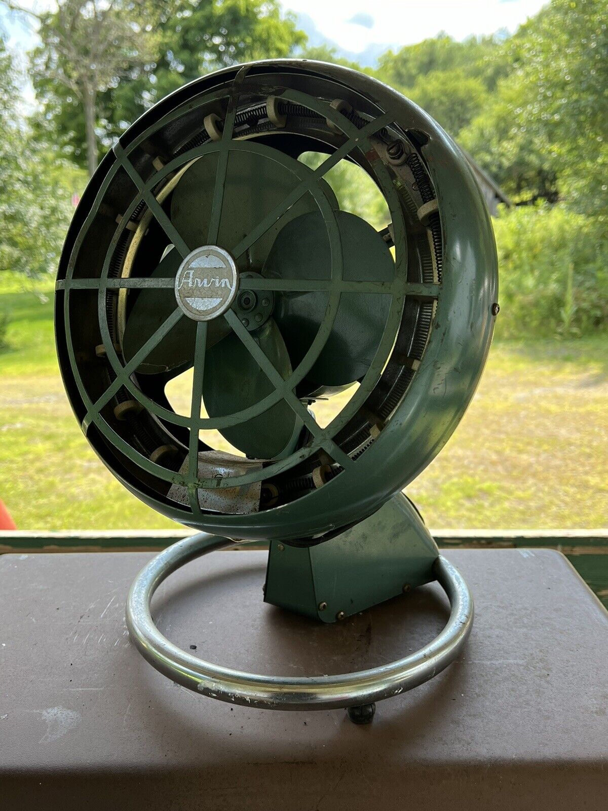Arvin Model 5130 green round vintage 1950s' Fan / Heater - Tested - Works