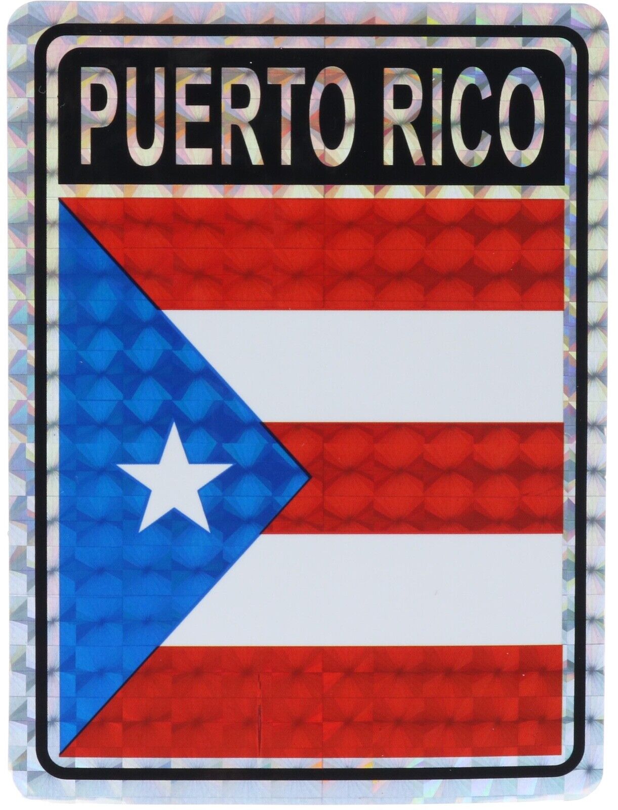 Puerto Rico 3 x 4 Inch Decal AK F4D6O