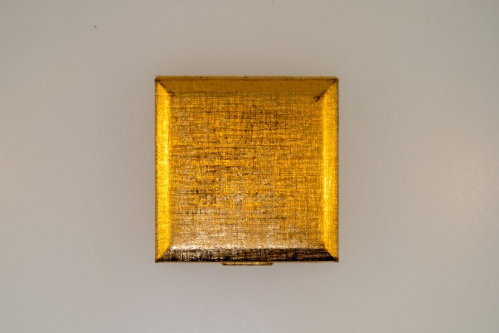 Ornate and Simple Vintage Gold Tone Metal Trinket Box Pill Box