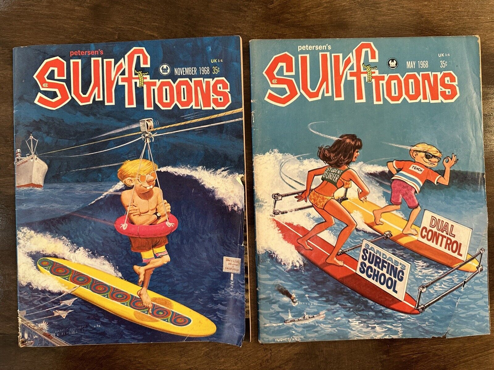 VTG Peterson SURF toons Magazine 2 Issues 1968 May November