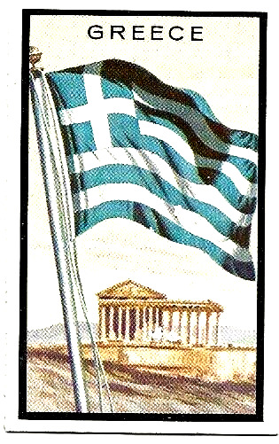 1963 Topps Midgee Flags TCG #32 Greece