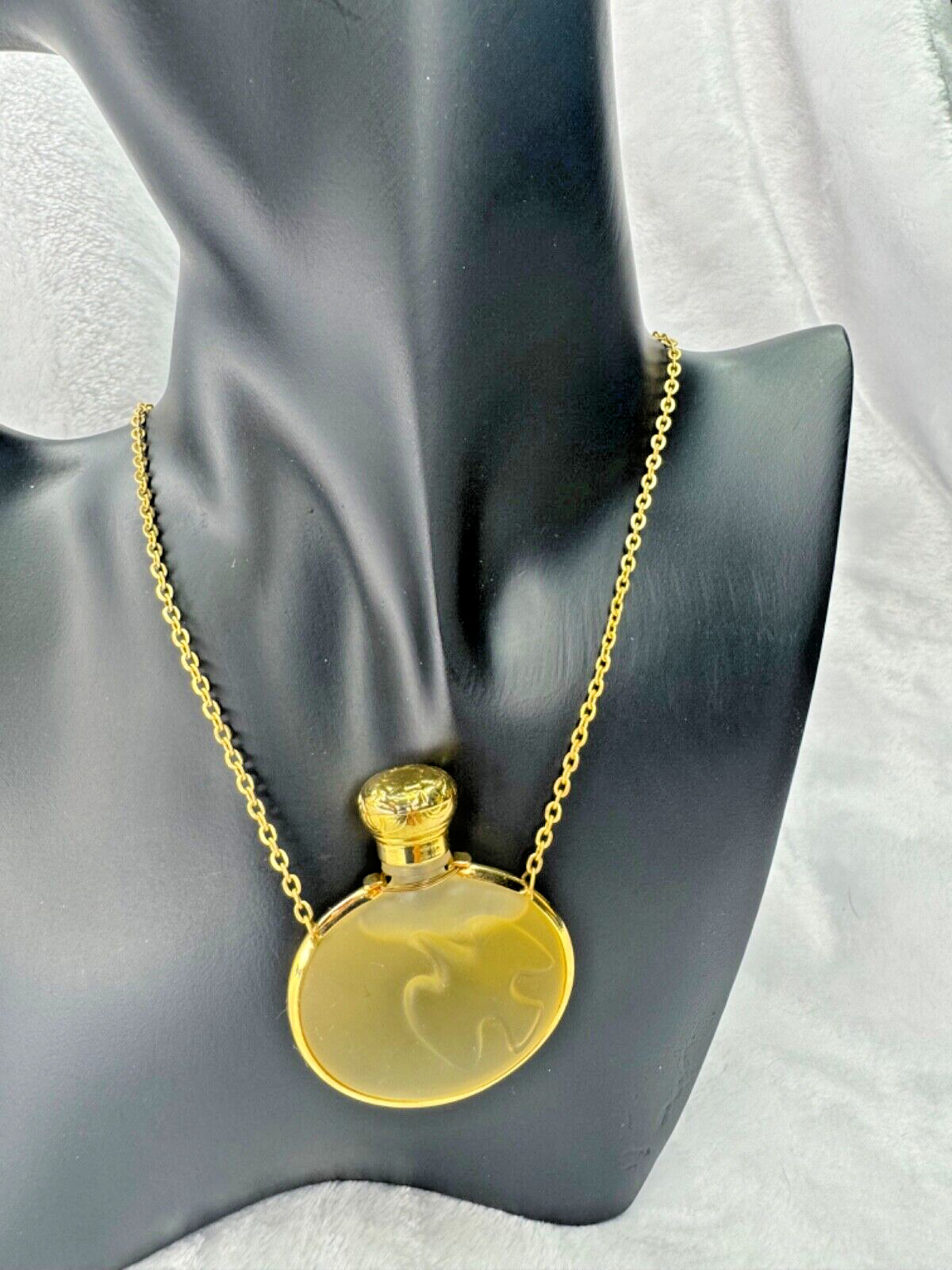 Vintage and Rare Nina Ricci L'air Du Temps Perfume Pendant Necklace