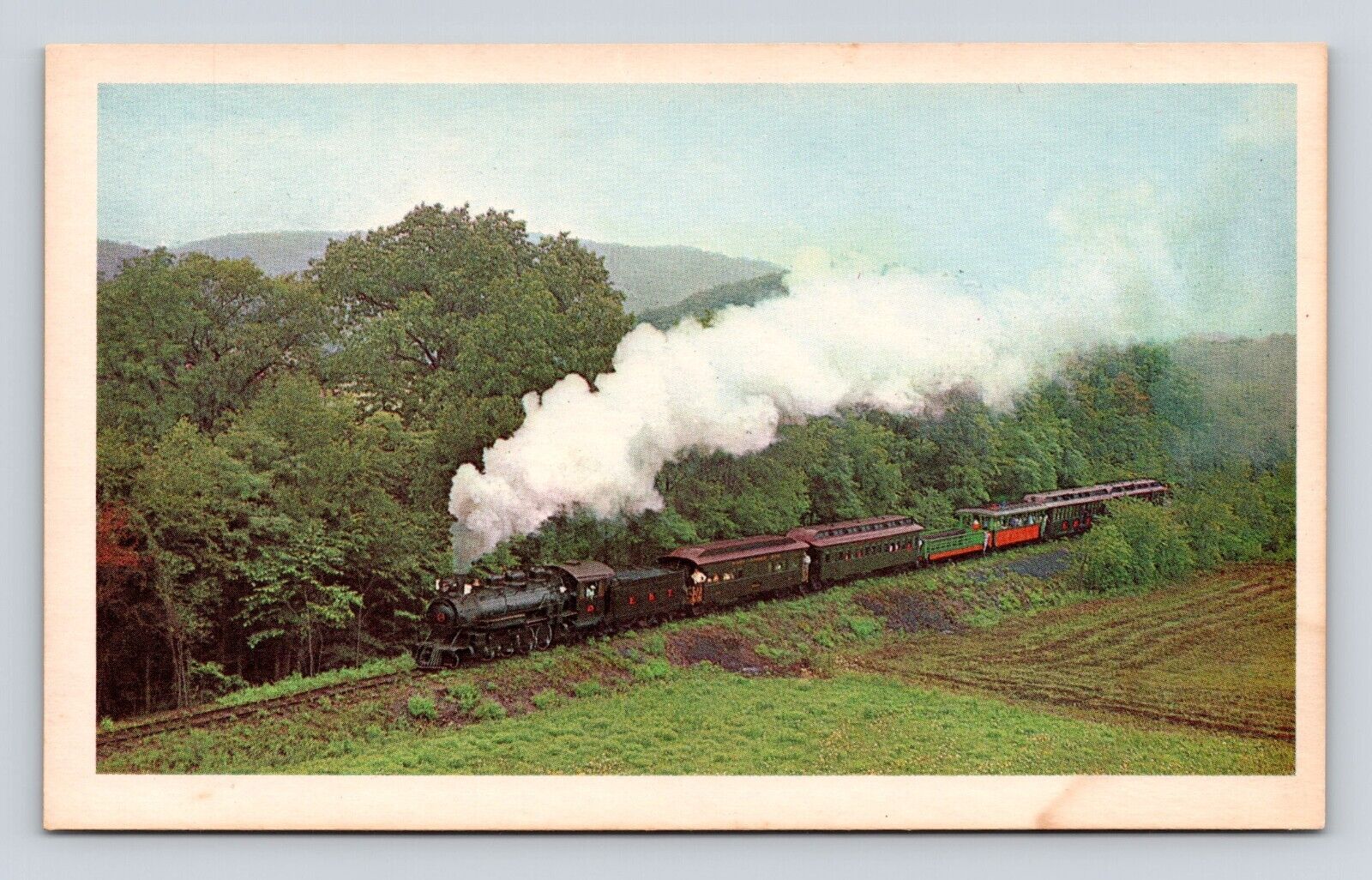 Postcard East Broad Top Train Old Locomotive 1914 Coal Railroad Baldwin