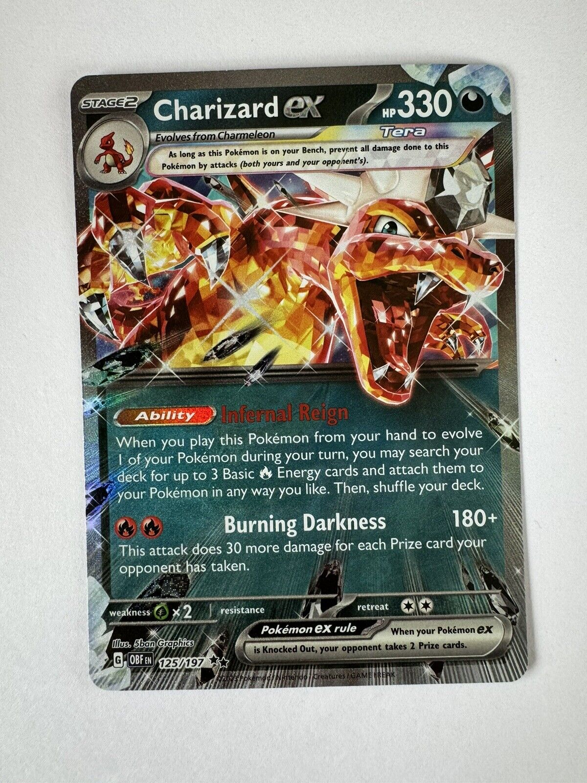 Charizard EX, 125/197, Pokemon Obsidian Flames, OBF