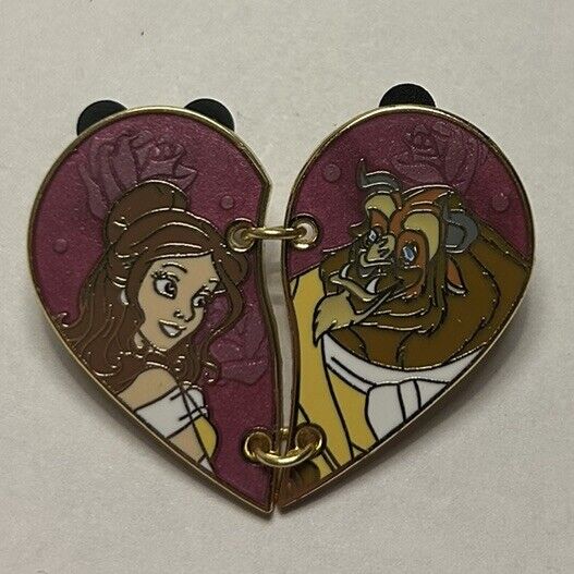 Disney - Beauty and the Beast - Two Piece Heart Belle Pin