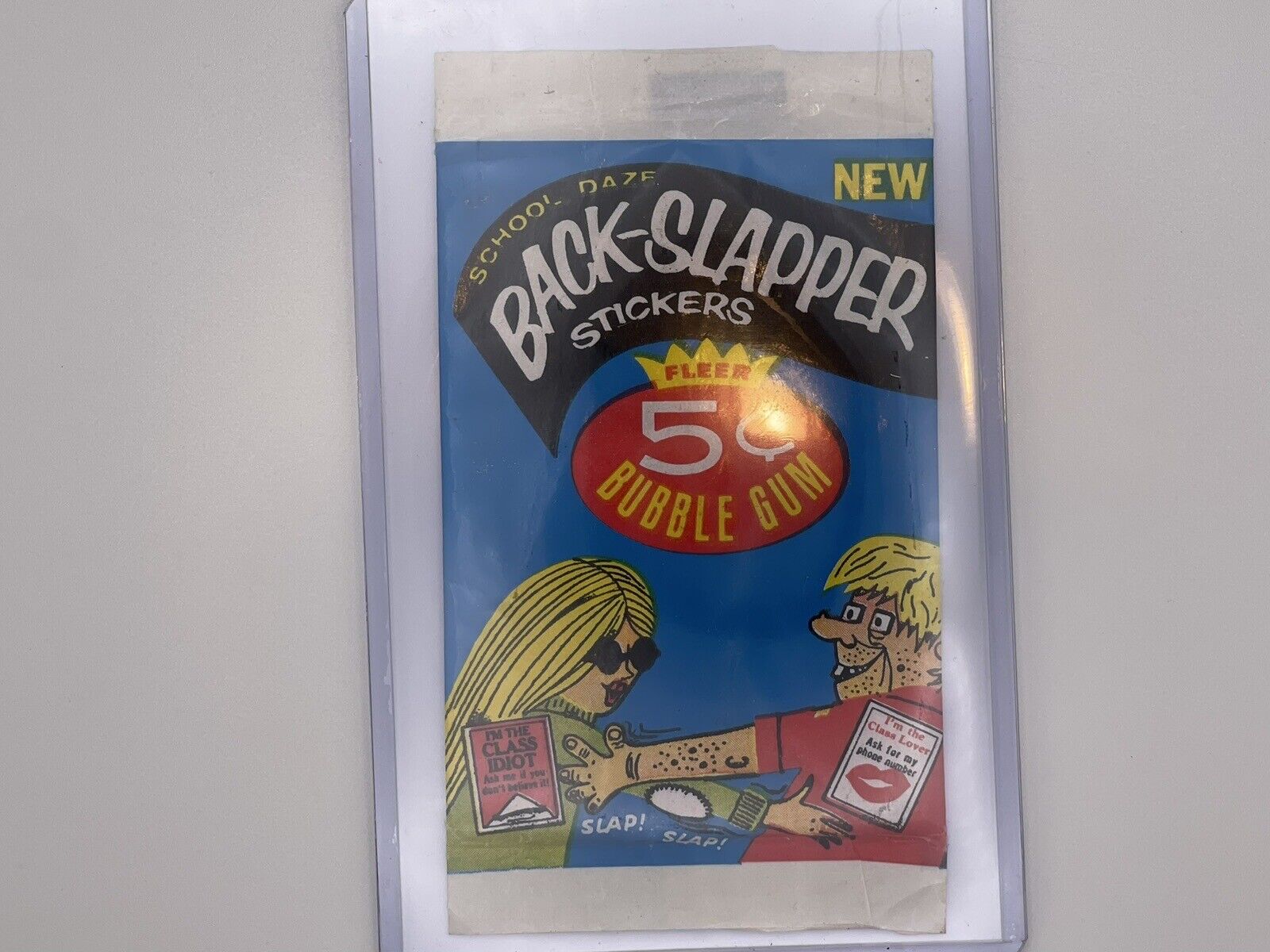 1967 BACK SLAPPER STICKERS UNOPENED PACK - RARE BLUE PACK HTF