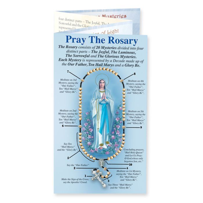Pray the Rosary Pamphlet Includes All 4 Mysteries - English