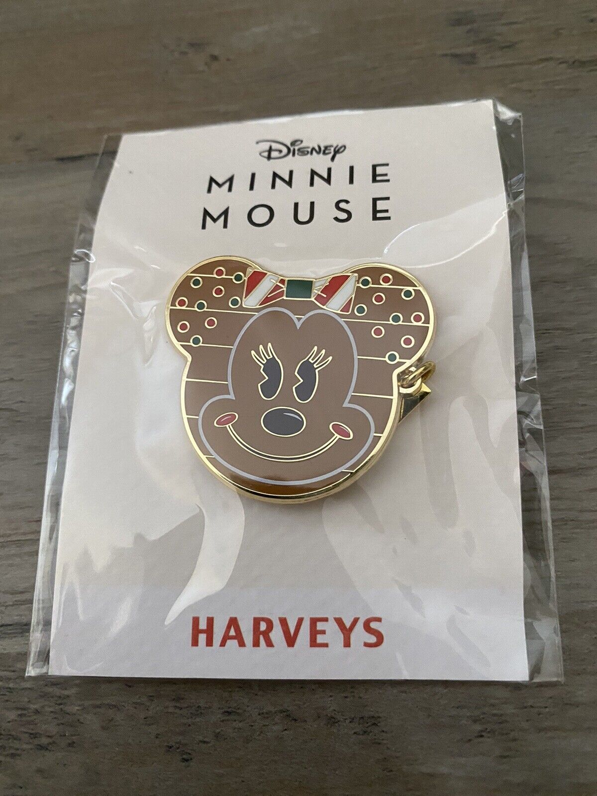 Harvey’s Disney Minnie Gingerbread Lapel Pin New