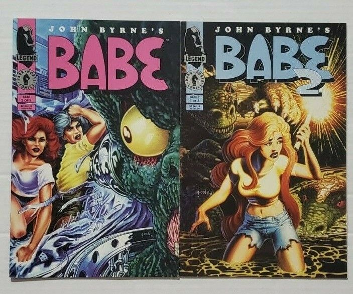 John Byrne\'s Babe Issues 1 of 2 and 2 of 4 Vintage Dark Horse 1994 & 1995