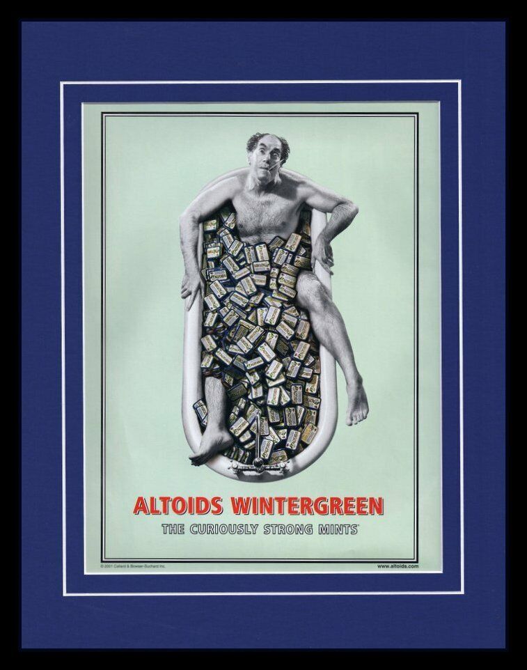 2001 Altoids Wintergreen Mints Framed 11x14 ORIGINAL Advertisement 