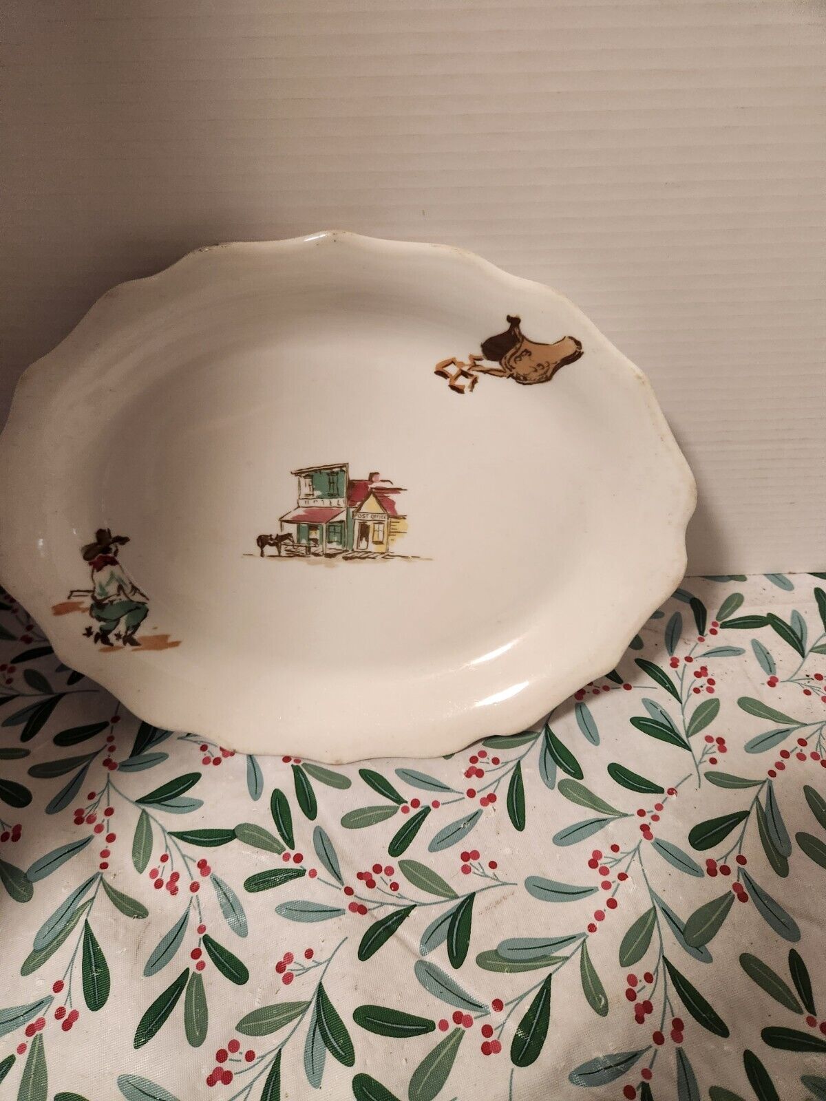Vintage  Syracuse China Cowboy Plate 