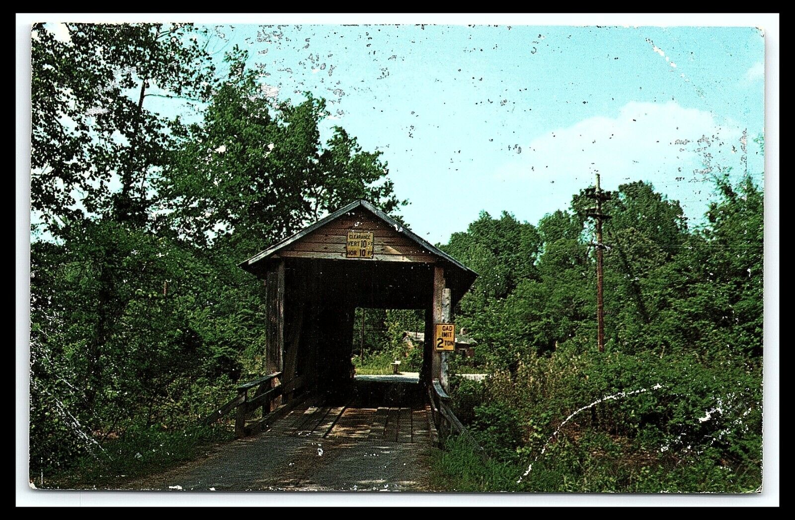Oxford Alabama Coldwater Creek Covered Bridge Postcard       pc174