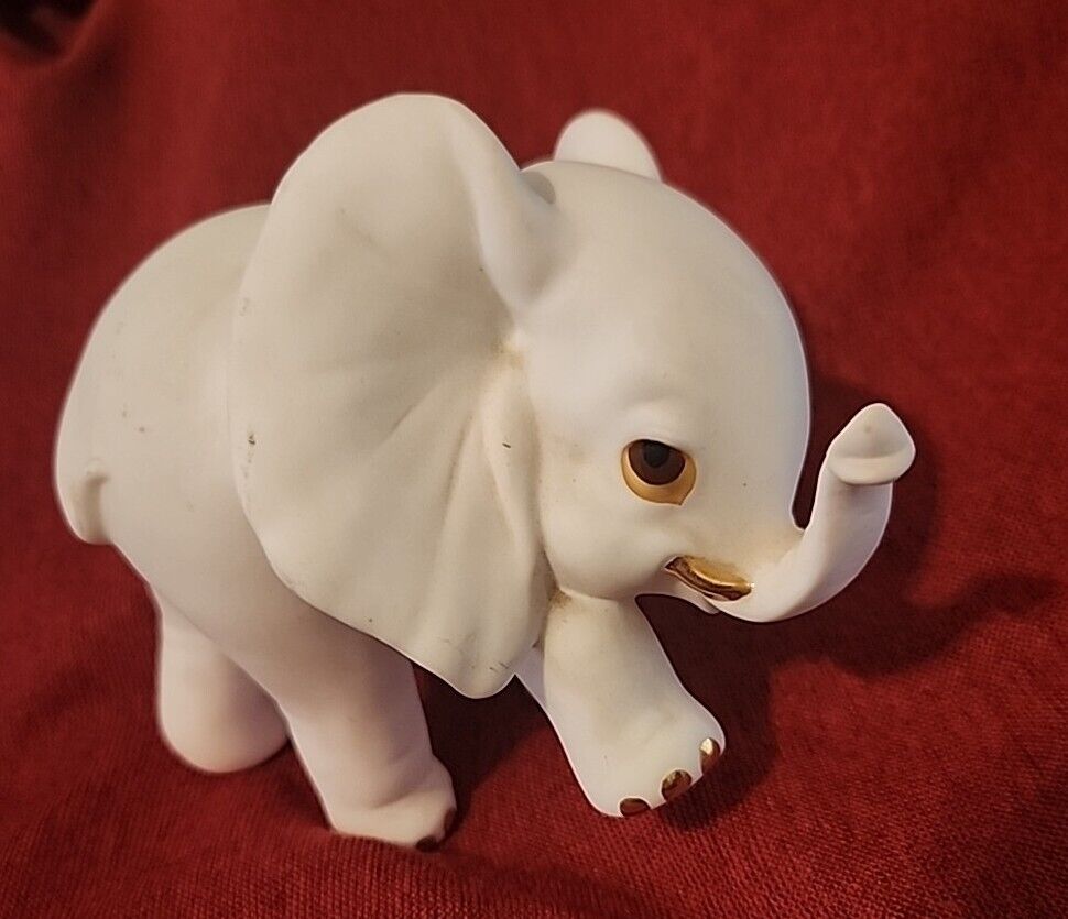 Baby Elephant By Freeman For George Good Fine Bone China Vtg, Figurine,5in Tall