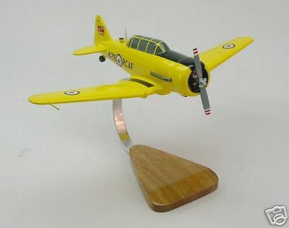 Harvard IV Canadian Car and Foundry Airplane Desktop Wood Model Small New
