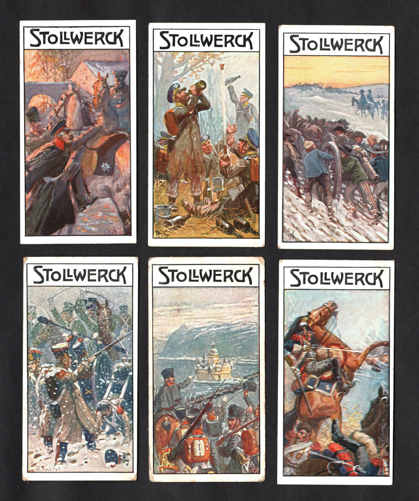 Events Of Winter 1814 Stollwerck 1913 Ser 540 Card Set Napoleon War Russians