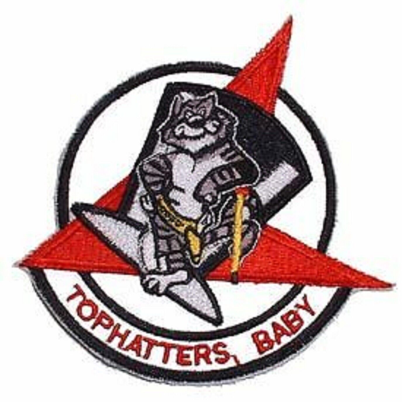NAVY VF-14 TOPHATTERS BABY F-14 TOMCAT MILITARY EMBROIDERED  PATCH