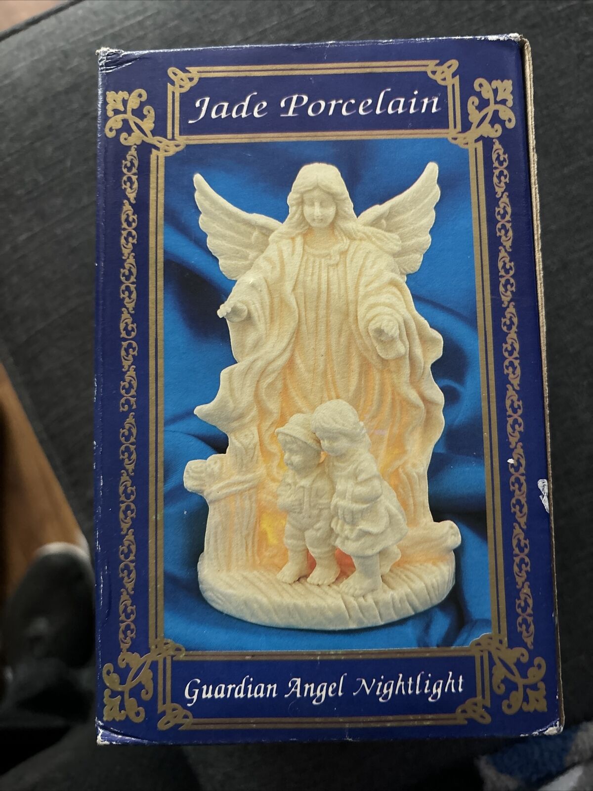 Lincolnshire Collection Jade Porcelain Guardian Angel. Nightlight 