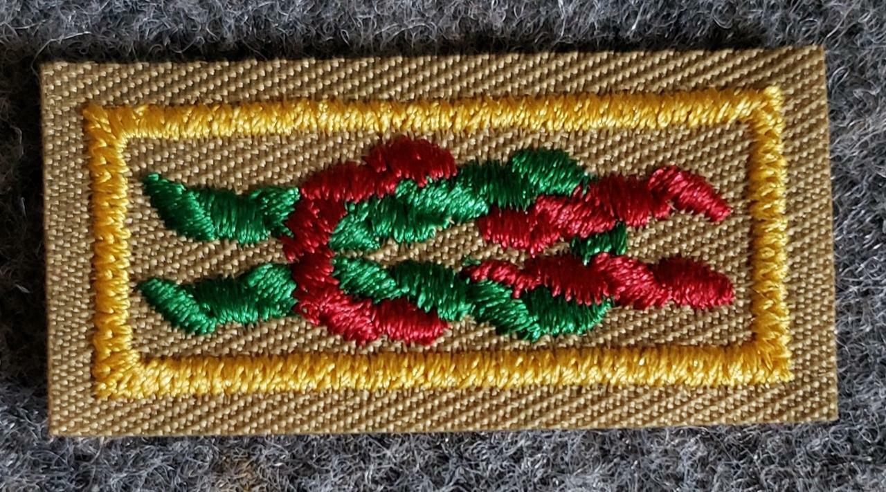 BSA Arrow of Light Award Square Knot - Mint Current Issue  Boy Scouts of America