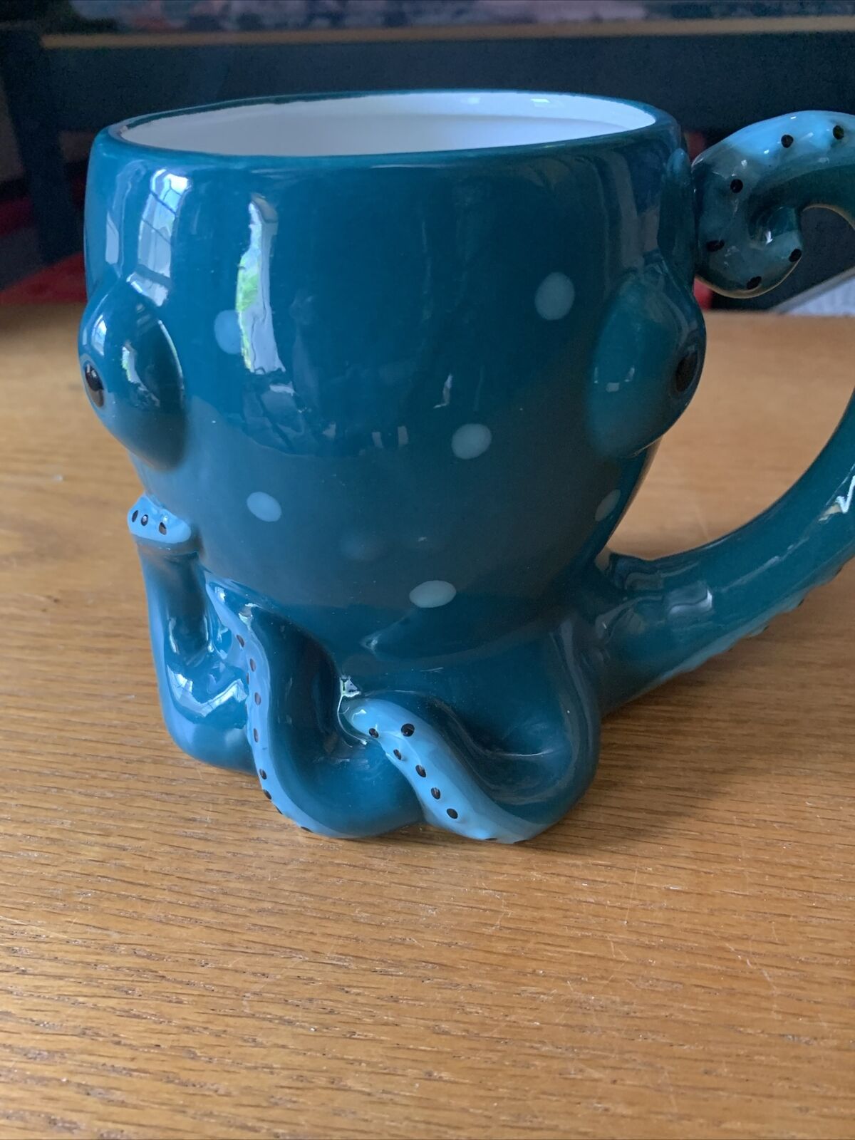 Boston Warehouse Blue Octopus Ceramic Mug 18 oz New