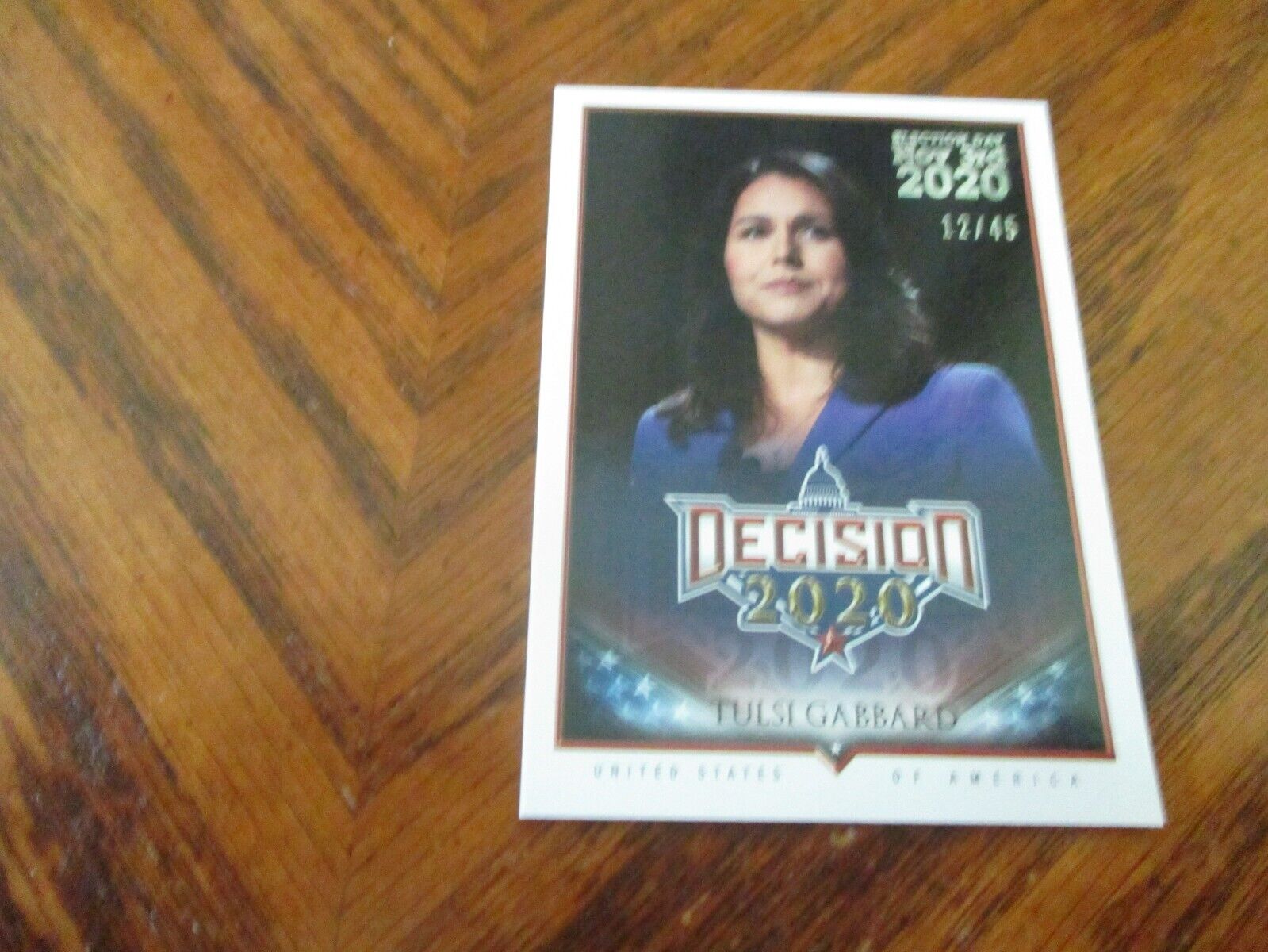 Decision 2020 Election Day Silver Foil Tulsi Gabbard Card #346 Serial #12/45