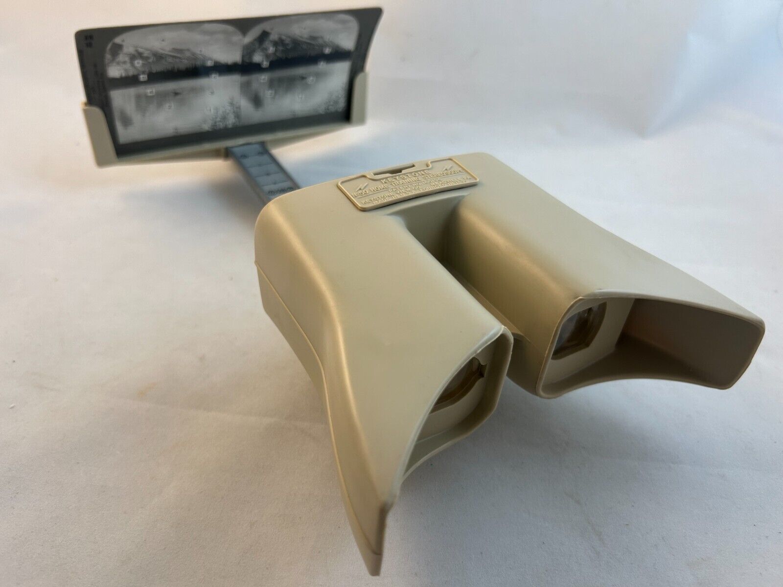 Vintage Keystone #50 Home Training Stereoscope w/Test Card - Stereo Viewer