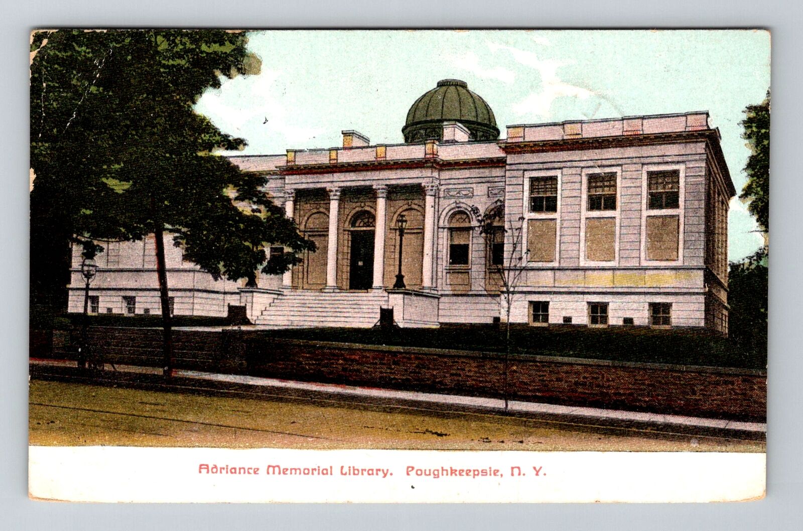 Poughkeepsie NY-New York, Adriance Memorial Library, c1908 Vintage Postcard