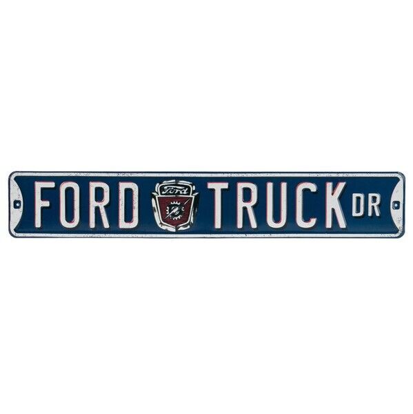 Ford Truck Drive Embossed Metal Automotive Street Sign 20