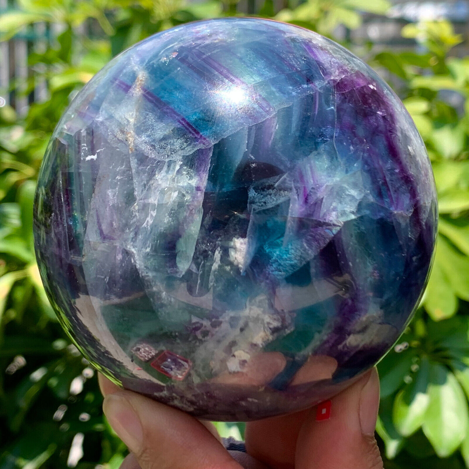 2.50LB Natural beautiful colorful fluorite quartz crystal ballsphere healing