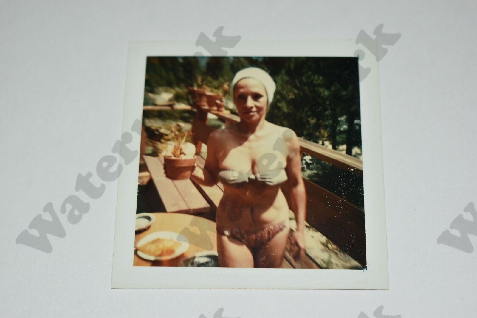 1970s pretty woman in bikini candid VINTAGE PHOTOGRAPH  Gr