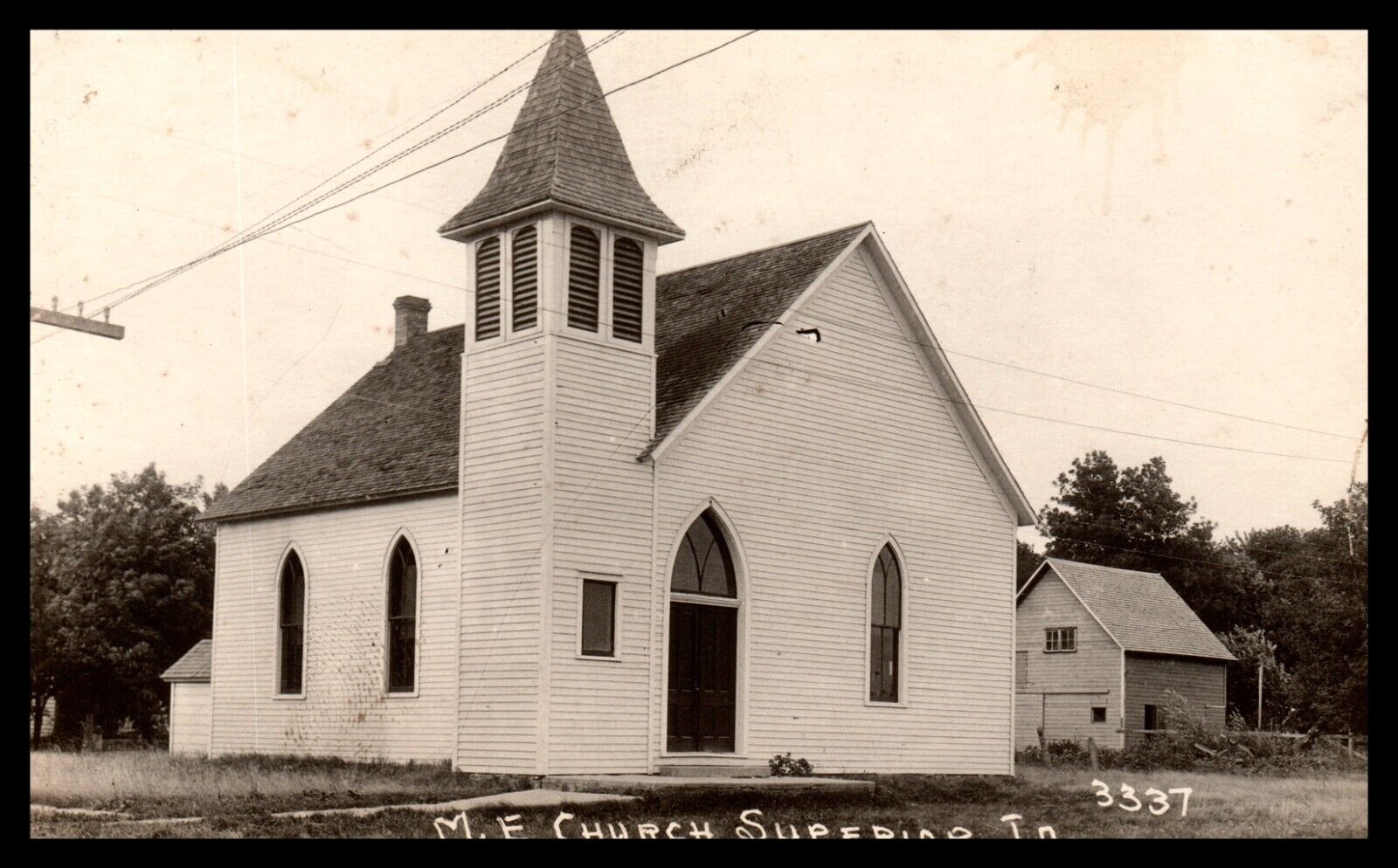 RPPC Early M.E. Church Superior Iowa Postcard