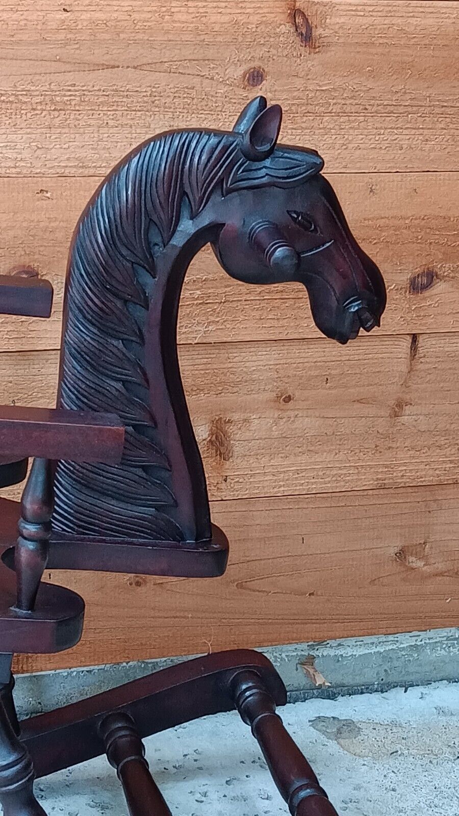 Gorgeous-  Wood Carved Rocking Horse - WOW