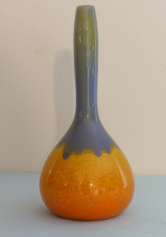 Degue Monumental French Art Deco Glass Vase