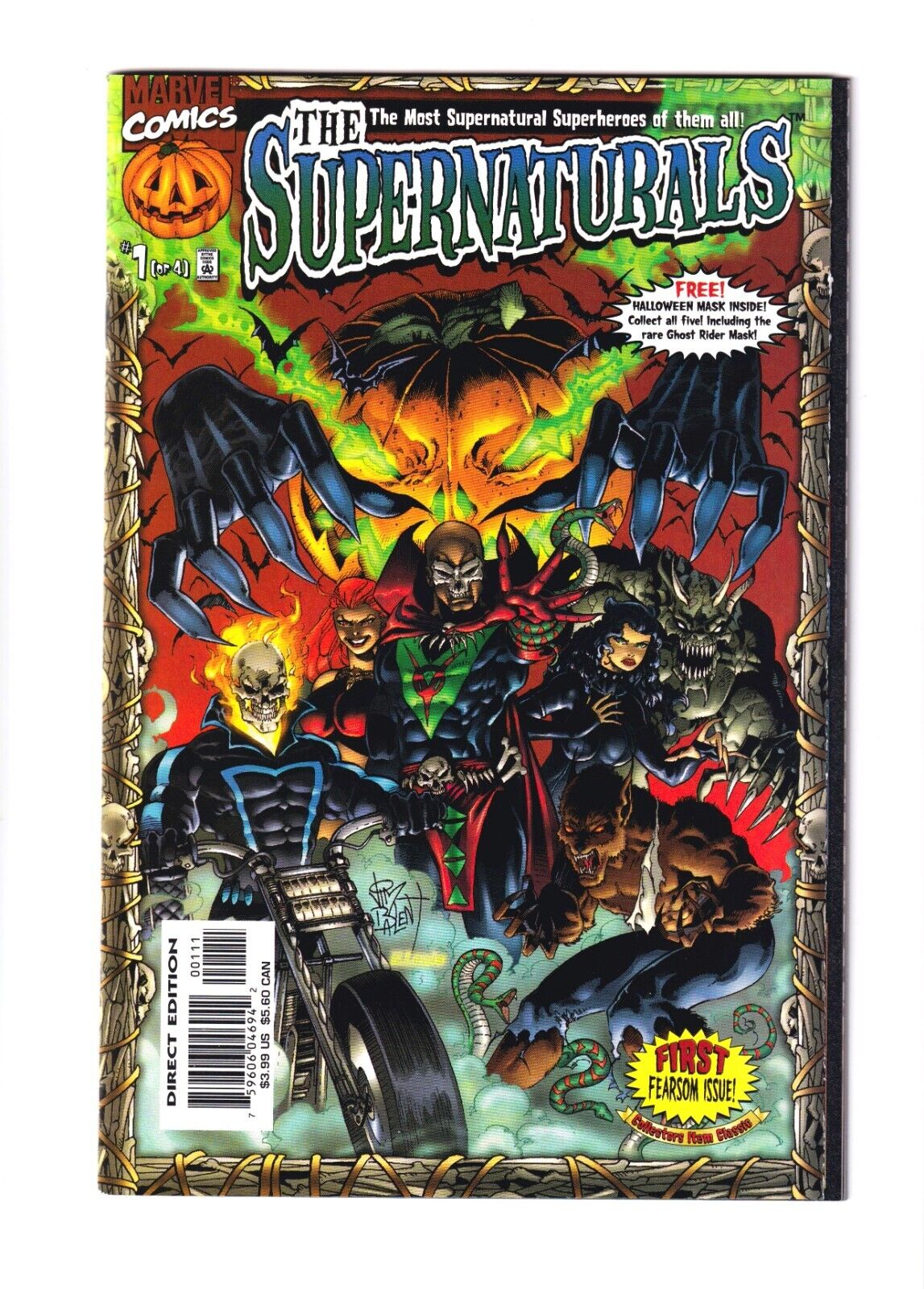 THE SUPERNATURALS #1 (1998)  W/ BROTHER VOODOO MASK INSERT NM RANGE SEE SCANS