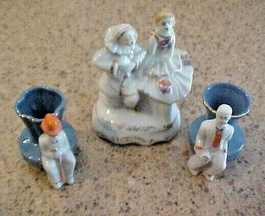 Vintage Porcelain Miniature Figurines and Vases (3) - Made in Japan