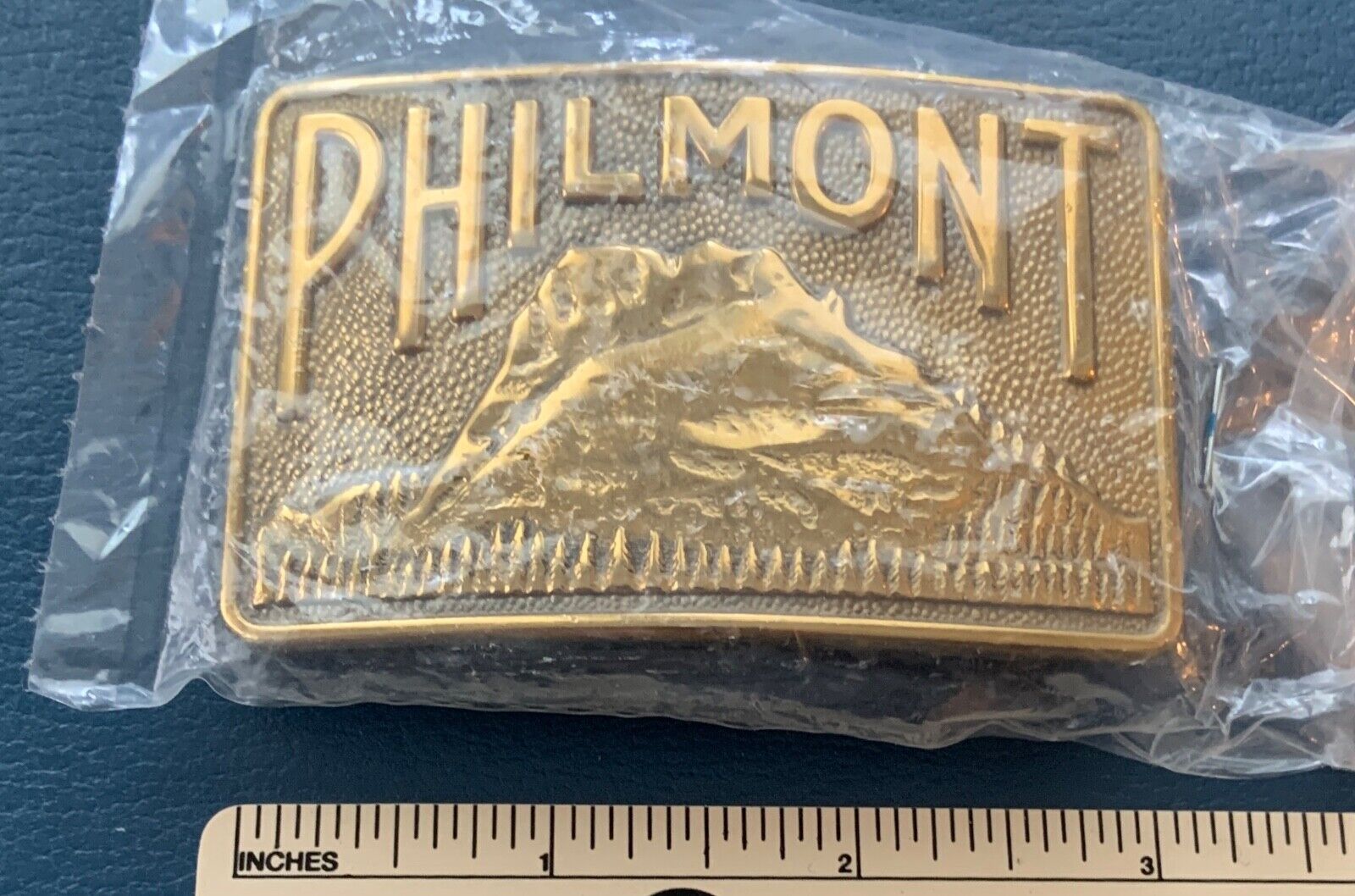 NOS Vintage PHILMONT RANCH Boy Scout Brass BELT BUCKLE Cimarron NM Tooth of Time