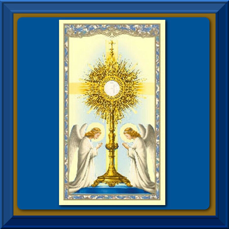 Catholic Holy Card PRAYER Before HOLY COMMUNION The Monstrance Good for ALL  GD2