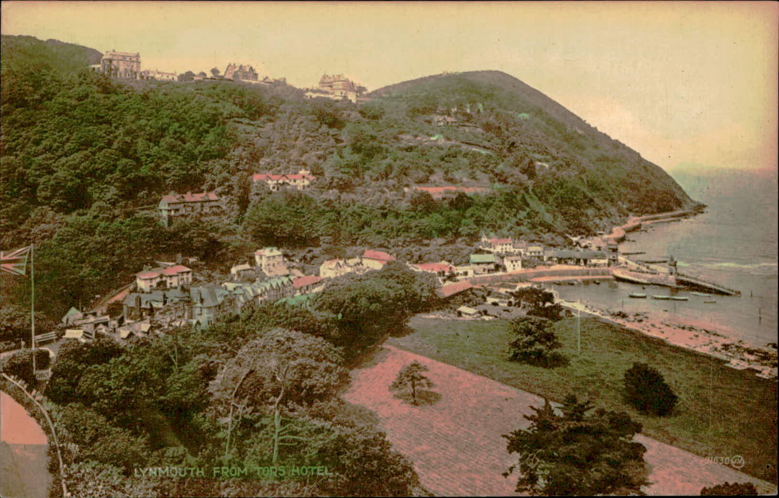 Postcard: F LYNMOUTH FROM TORS HOTEL.