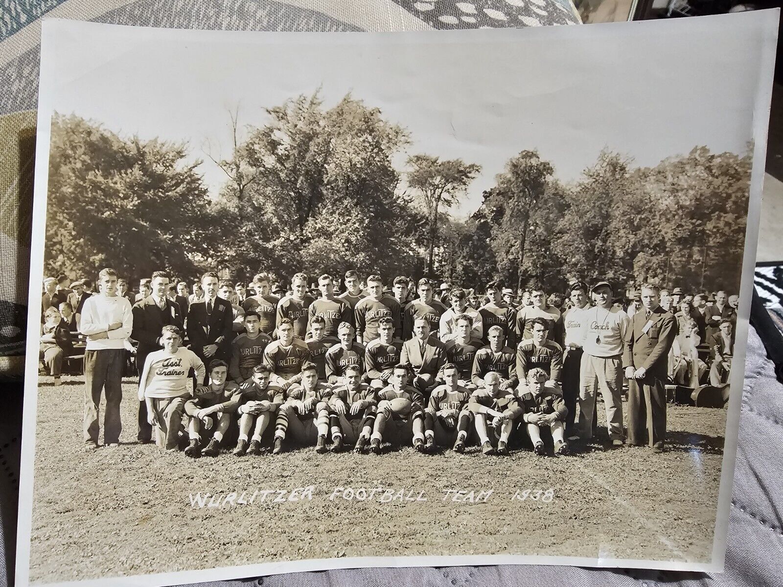 1938 Wurlitzer Football Team Photo Buffalo Ny Tonawanda Ny Historial 8x10 Bob...