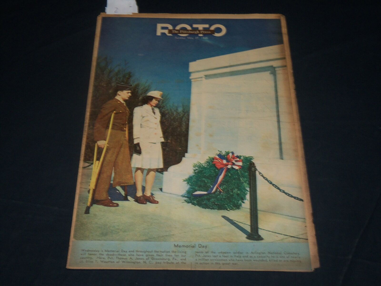 1945 MAY 27 THE PITTSBURGH PRESS SUNDAY ROTO SECTION - MEMORIAL DAY - NP 4578