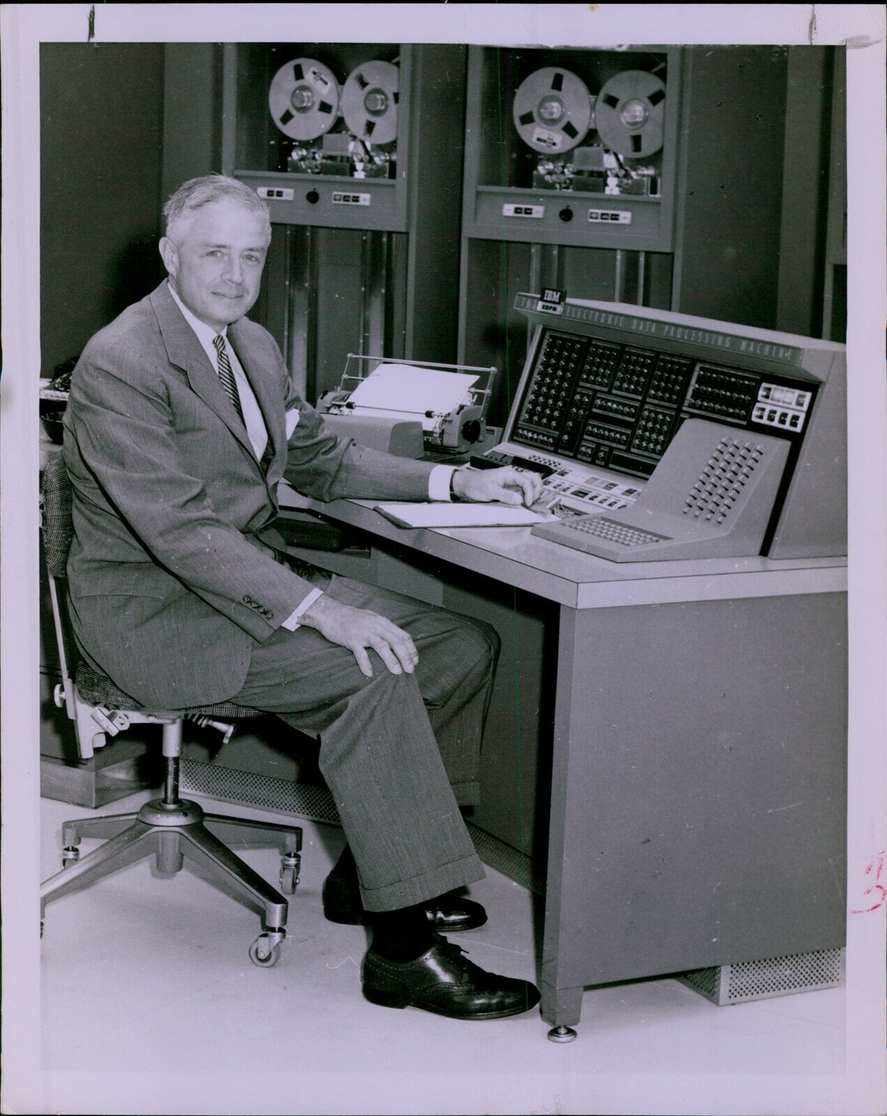 LG871 1956 Orig Photo INTERNATIONAL BUSINESS MACHINES Electronic Data Processing