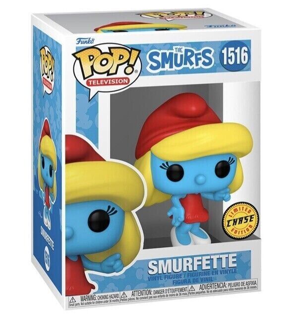 Funko POP The Smurfs - Smurfette Red CHASE #1516 - NEW in Protector