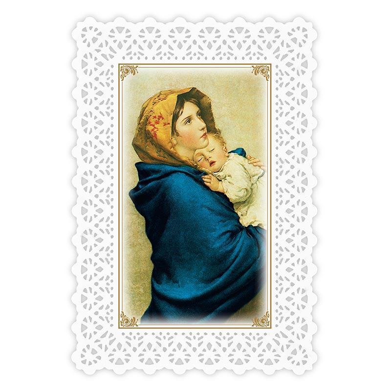 Lace Holy Card Madonna Streets Daily Consecration To Mary 2.75x4.25 in Lot of 25